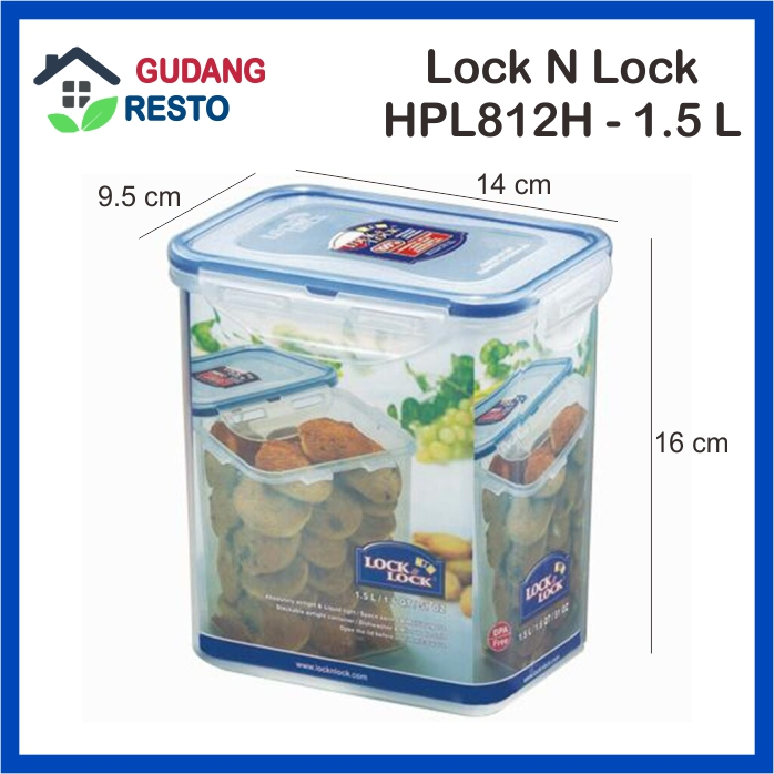 Lock N Lock Food Container HPL812H Toples Makanan 1.5 L LocknLock 1,5 L 1.5L HPL 812H 812 H Wadah Te