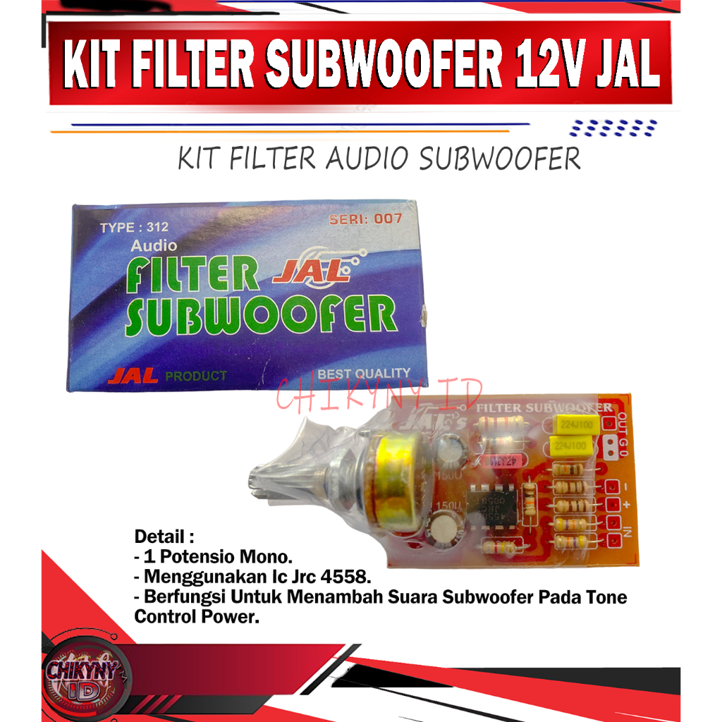 KIT SUBWOOFER 12V KIT AUDIO FILTER JAL HIGH QUALITY
