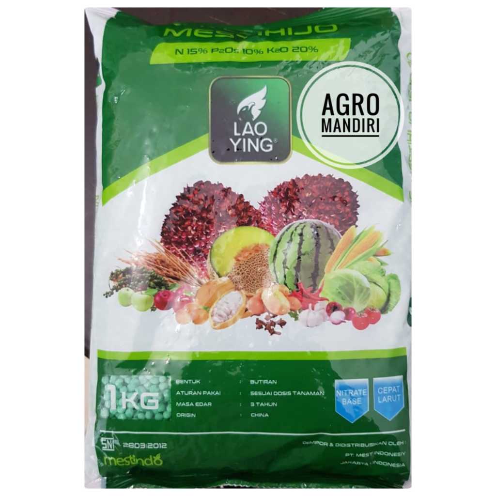 Pupuk NPK 15-10-20 1 Kg Merk Lao Ying Mesti Hijo