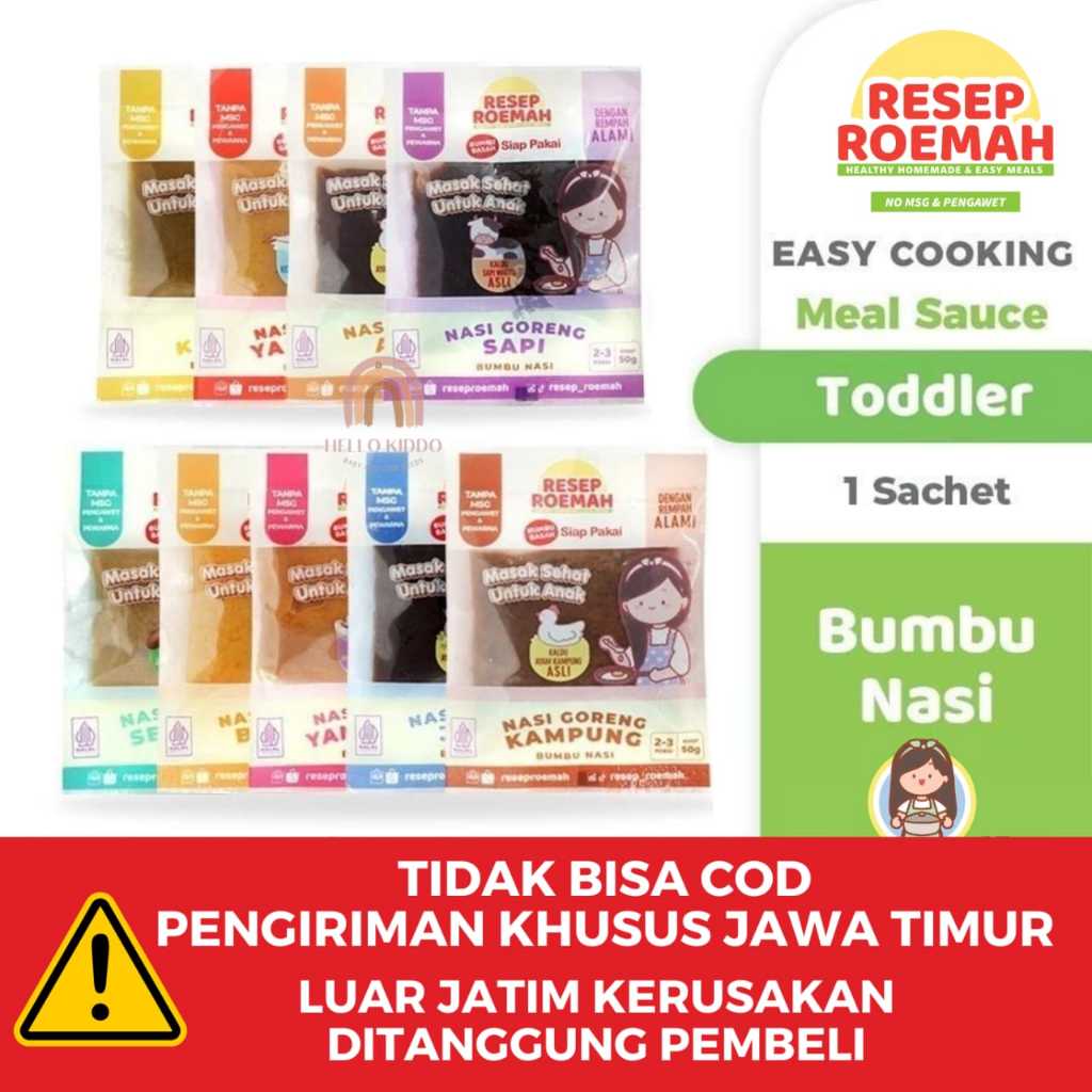 

RESEP ROEMAH BUMBU NASI GORENG INSTAN 50G - BUMBU NASI INSTAN MPASI ANAK NON MSG