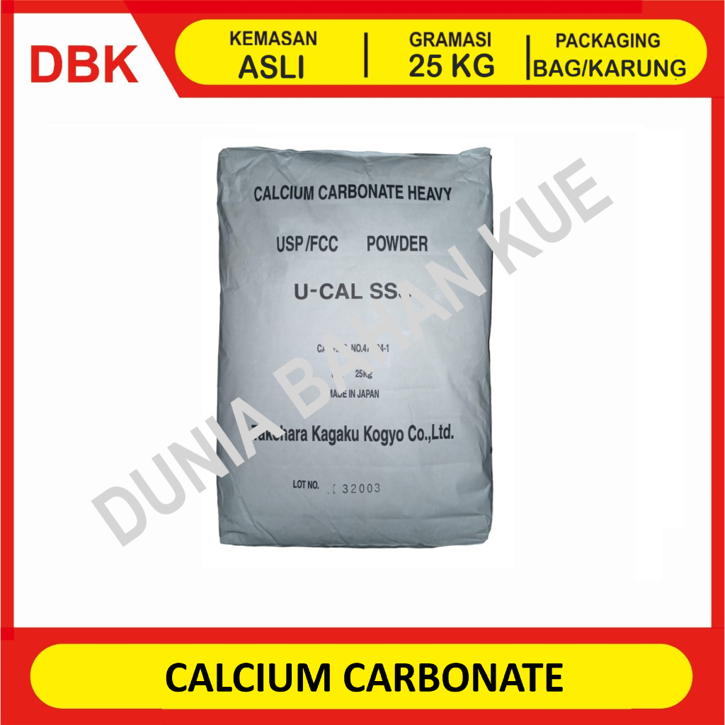

CALCIUM CARBONATE FOOD GRADE CACO3 200 MESH - 1 BAG 25 KG