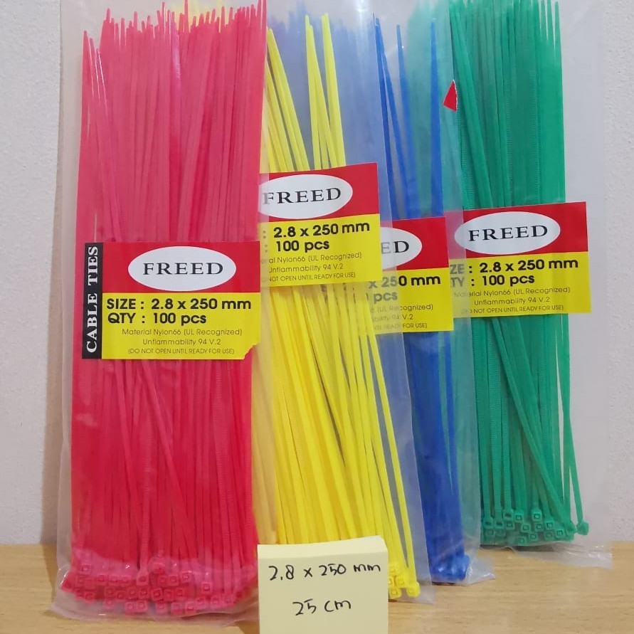 

KABEL TIES WARNA 25 CM - 2,8 X 250 MM FREED