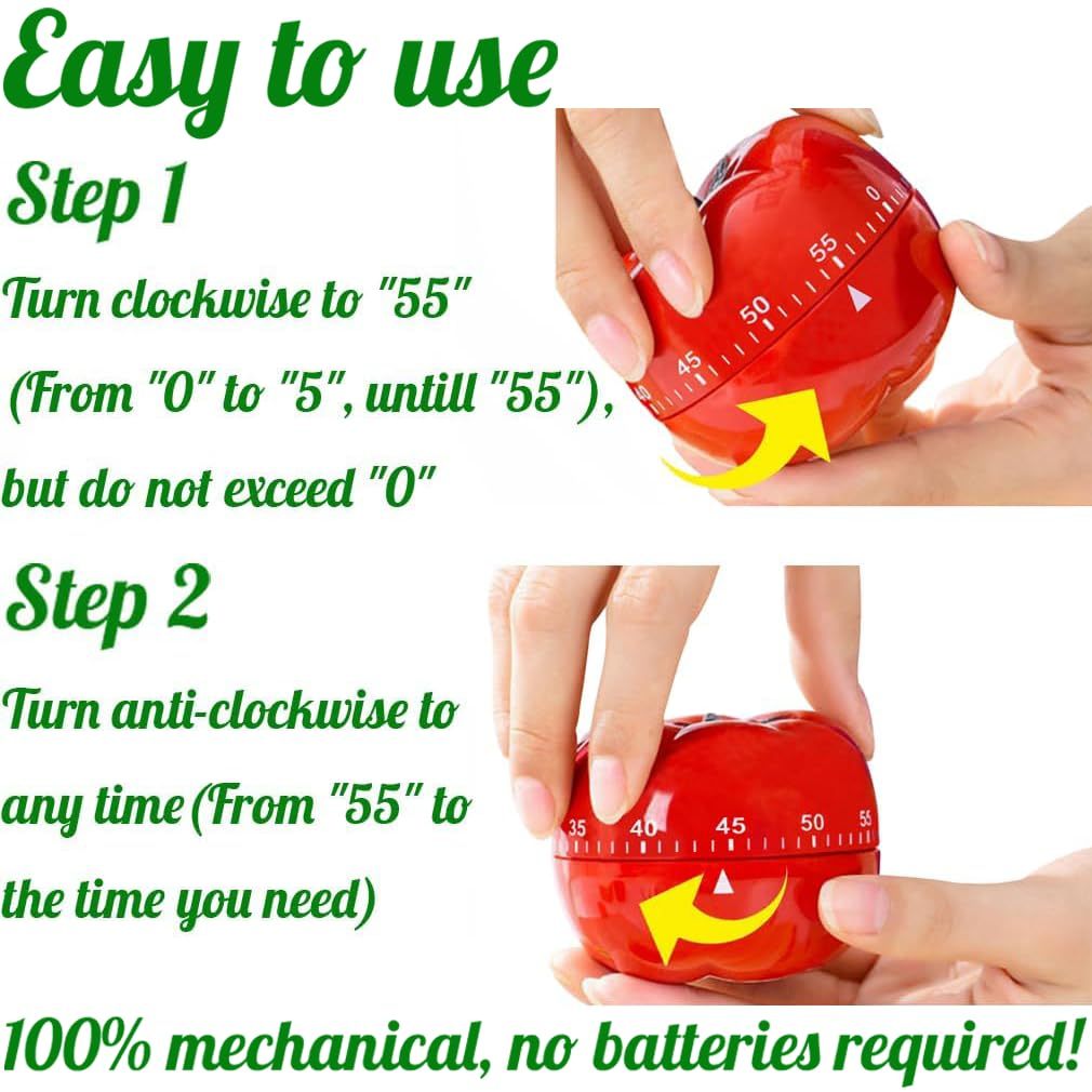 Timer Masak Kitchen Timer Alarm Masak Kitchen Alarm Mekanik - Tomat