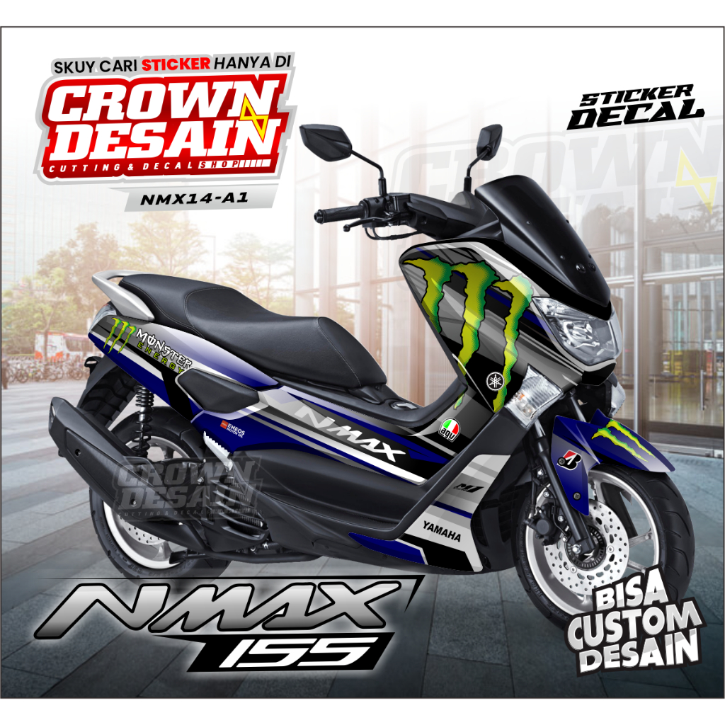 Decal Stiker Full Body Motor Yamaha Nmax - Aksesoris Motor NMAX 155 2019 Variasi - KODE NMX