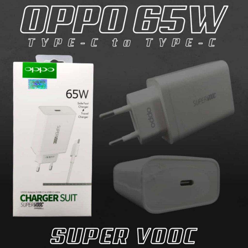 CHARGER OPPO 65W CHARGER 65WATT SUPER VOOC TYPE-C TO TYPE-C OPPO 65W