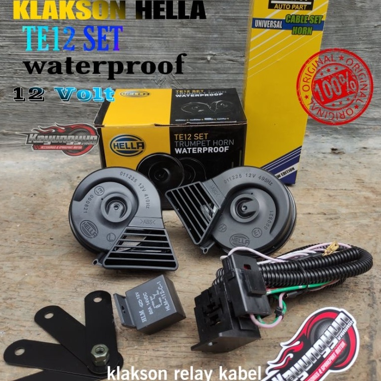 KODE F22G Klakson Keong Klakson Hella Waterproof TE12 12volt 4149Hz 11db Original Klakson Motor Mobi