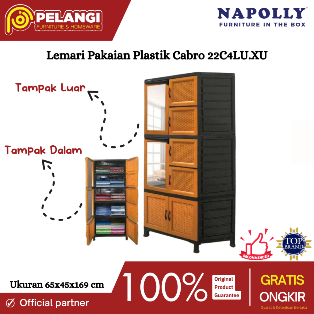 Lemari Napolly Cabro 22C4LU.XU | Lemari Napolly Cabro | Leamari Plastik Napolly | Lemari Plastik