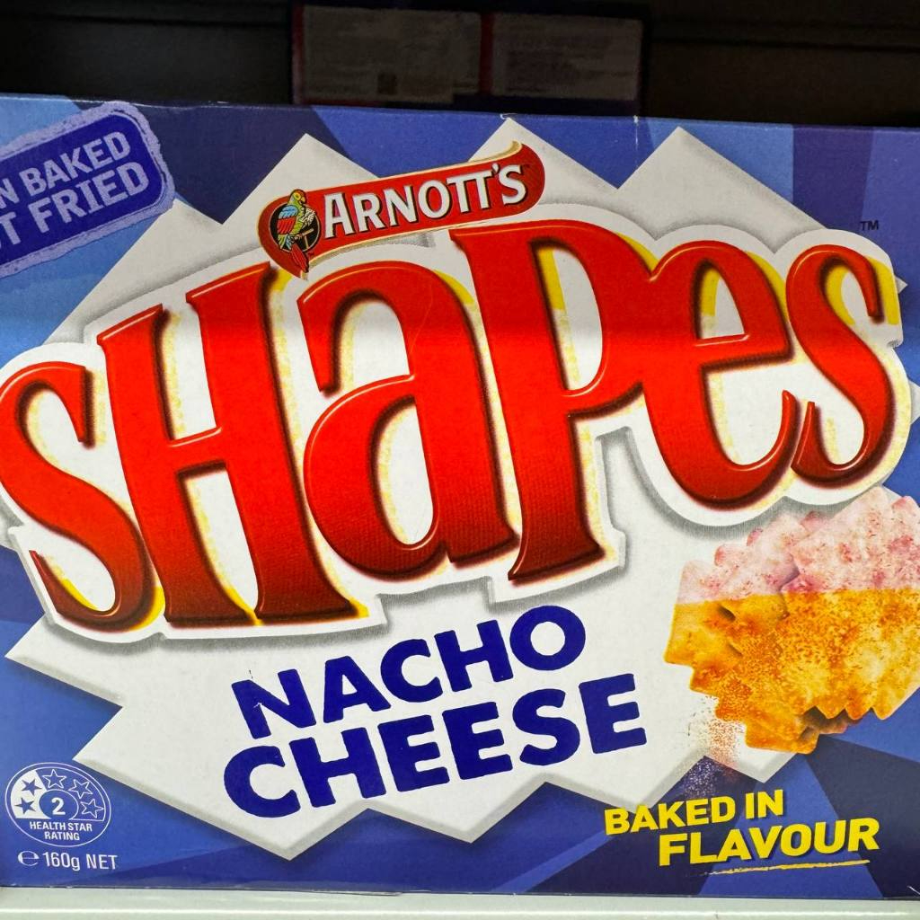 

Arnott's Biscuit Shapes Nacho Cheese Flavour Biskuit Berbentuk dengan Rasa Nacho Keju