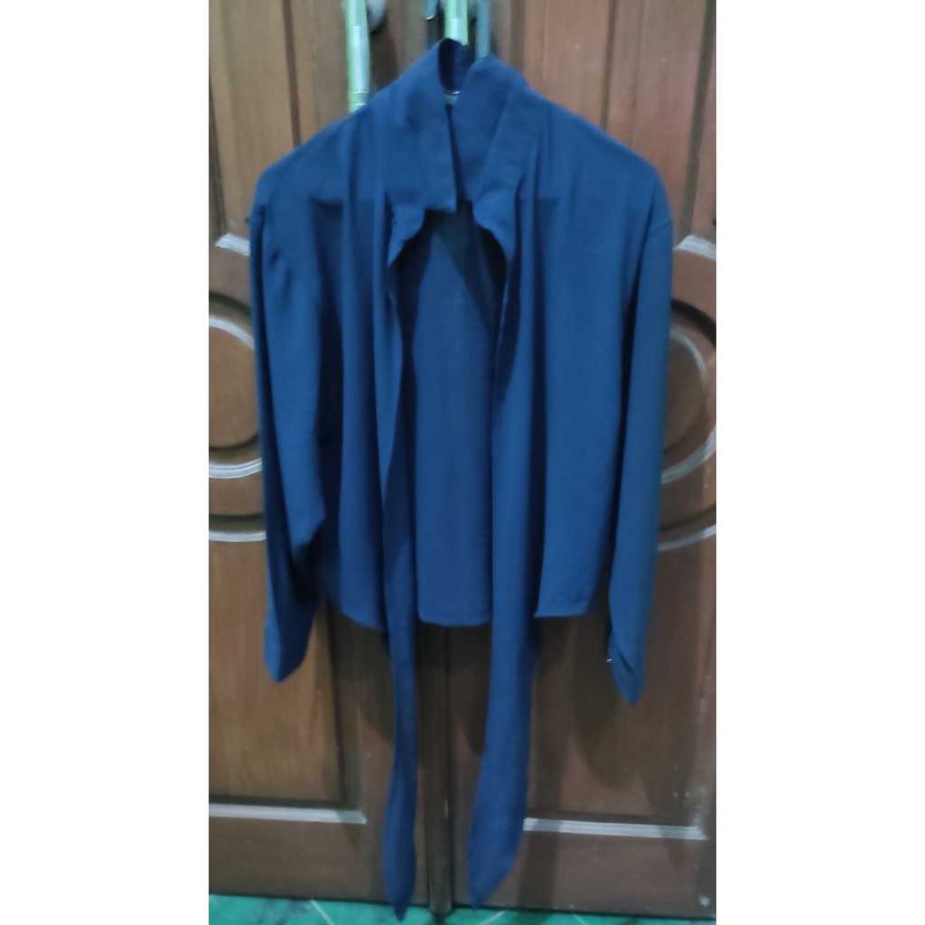 Outer Seken/Outer Wanita Warna Biru Dongker, Ceruti LD 96, PJ 54/ Hana Fashion, uk S