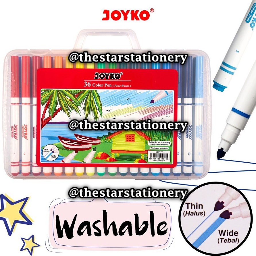 

KODE Q4L 1 Set Color Pen Joyko CLP17 CLP4 CLP5 Pena Kuas Warna Joyko Joyko CLP
