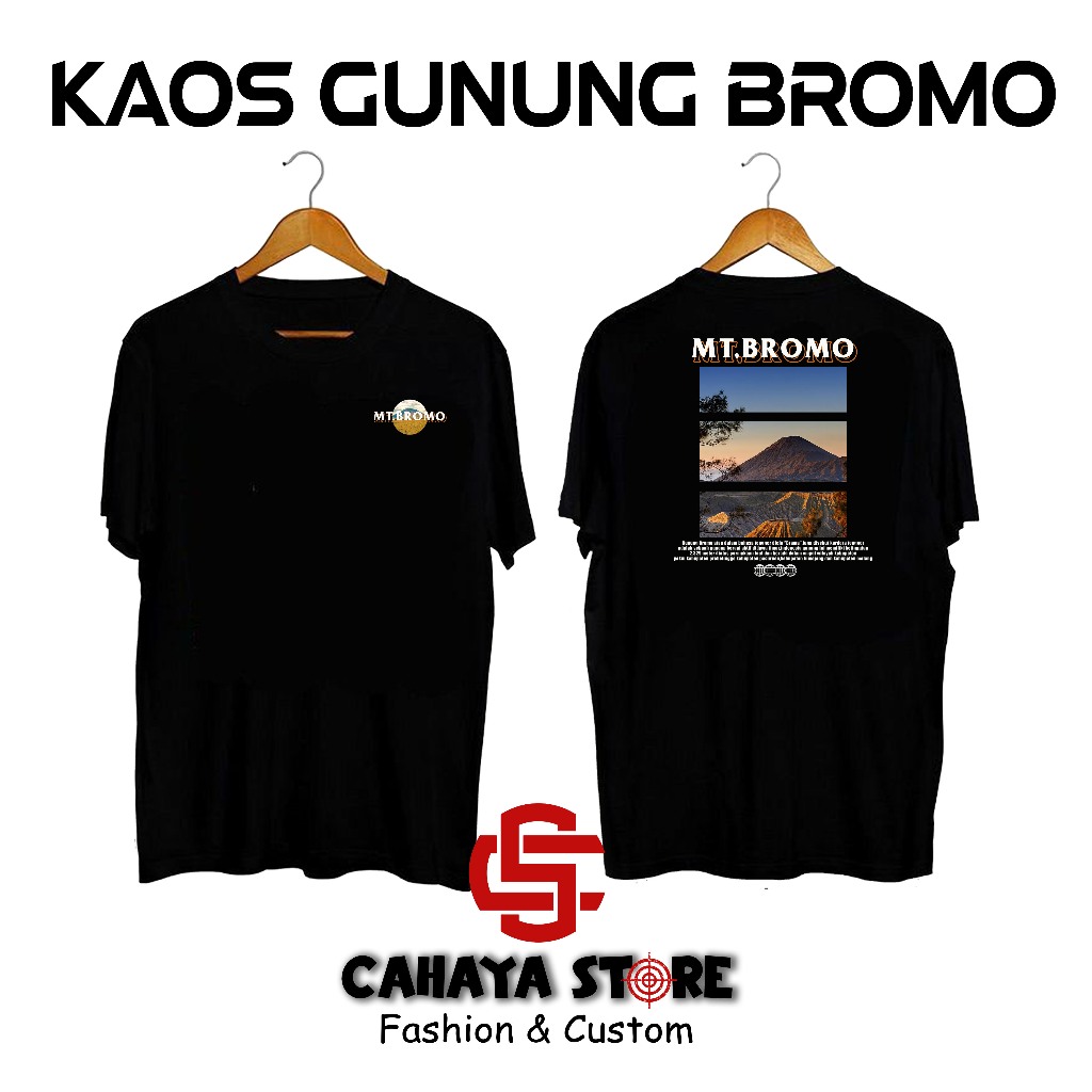 (BROMO MOUNTAIN) - Tshirt Pendaki - Kaos Gunung Bromo - Kaos Hiking Bromo - Tshirt Gunung Bromo Adve