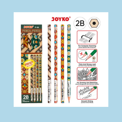 

Pensil 2B JOYKO P-98 motif batik (12 pcs)