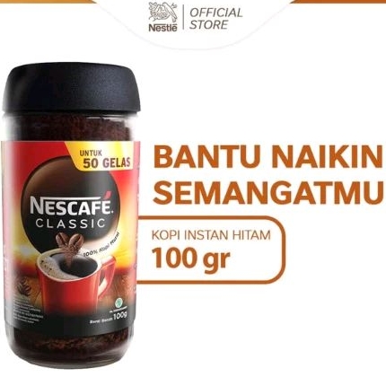 

NESCAFE CLASSIC KOPI INSTANT KOPI HITAM 100 GRAM KEMASAN BOTOL