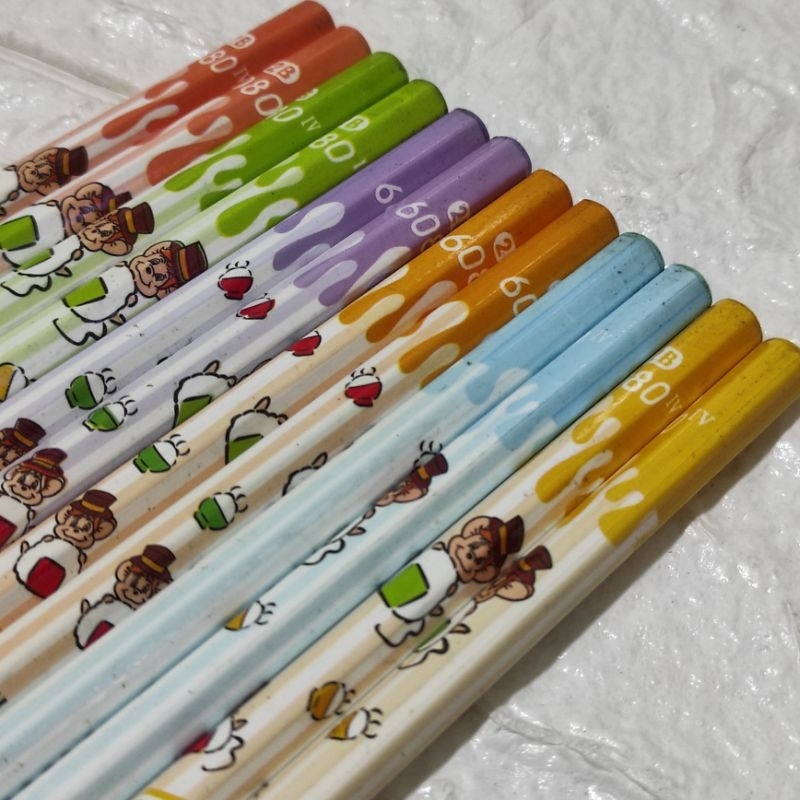 

(1 Lusin Pensil) Pensil 2B Motif Lucu - 2B Pencil - Pensil 2B Lucu (12 Buah Pensil)