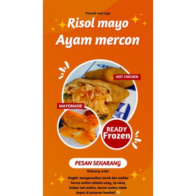 

resolis frozen isi ayam mercon dan risol mayo