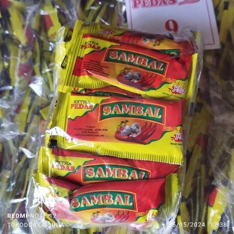 

Saos Sambal Sachet 1 pak isi 25pcs