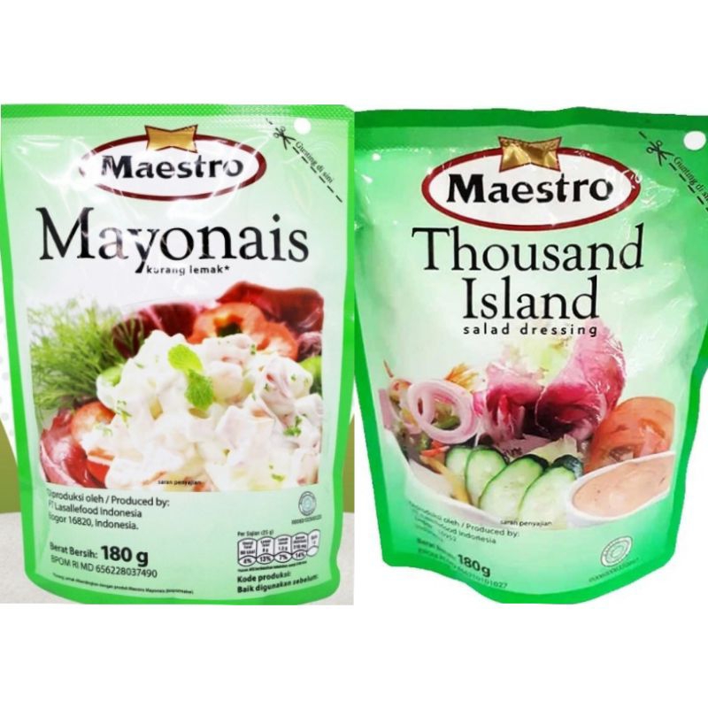 

MAESTRO MAYONAIS & THOUSAND ISLAND (salad dressing) 180G