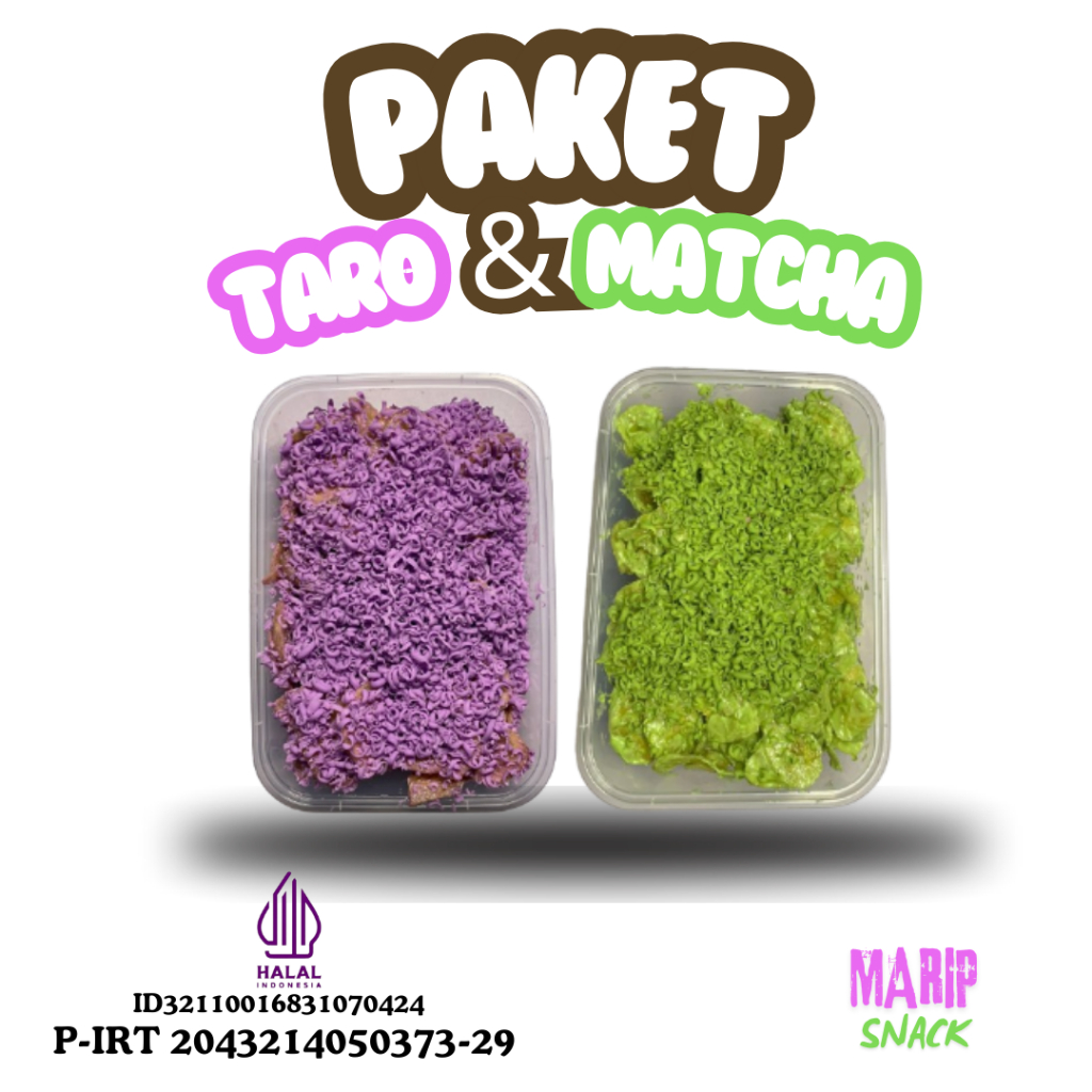 

paket keripik pisang coklat lumer rasa taro & matcha