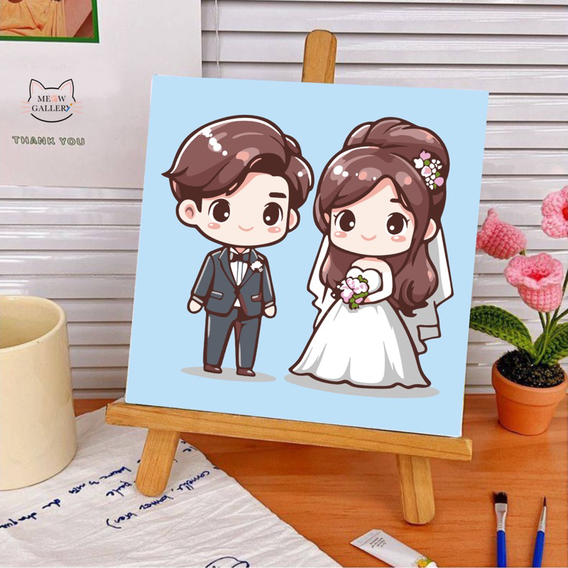 

Paint By Number 20x20 - Couple Wedding - Painting KIT