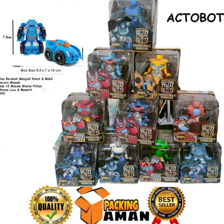 Best Seller Mainan Mobil Robot Actobot Rhino Transformars Changearble Robocar Robot