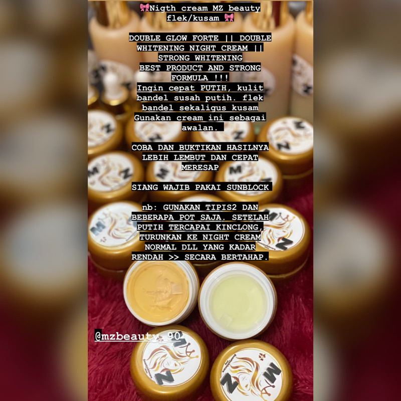 MZ beauty skincare glow /pcs.. malam/nigth