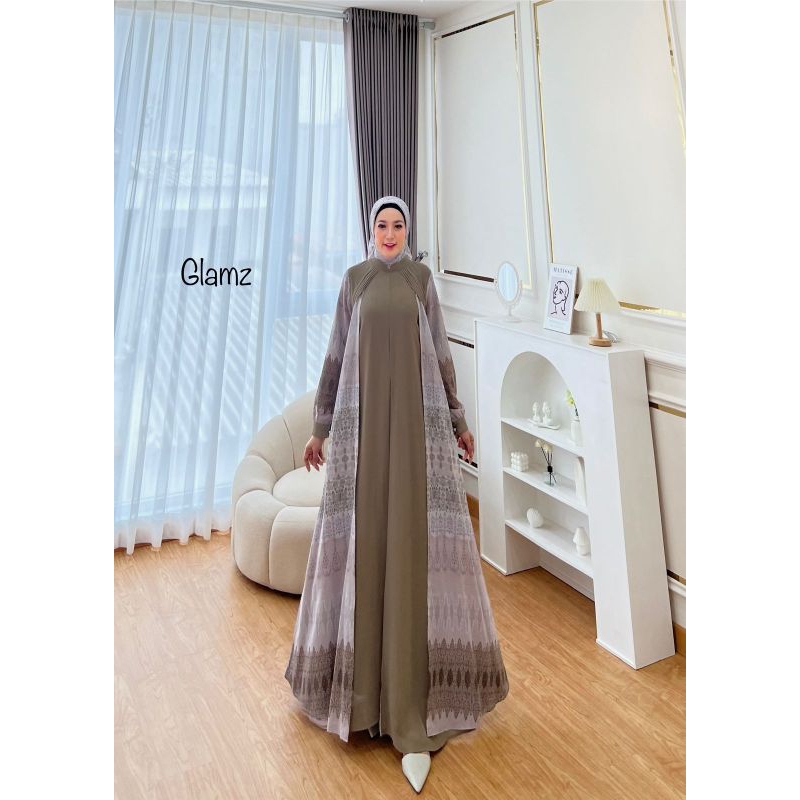 Zahira1808 Salwa Gamis Dress set Hijab Segiempat Original Glamz