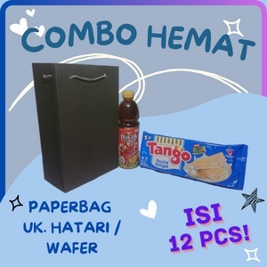 

Tas Souvenir Wafer / Hitam Polos / Ukuran 15x8x25 cm / Isi 12 Pcs