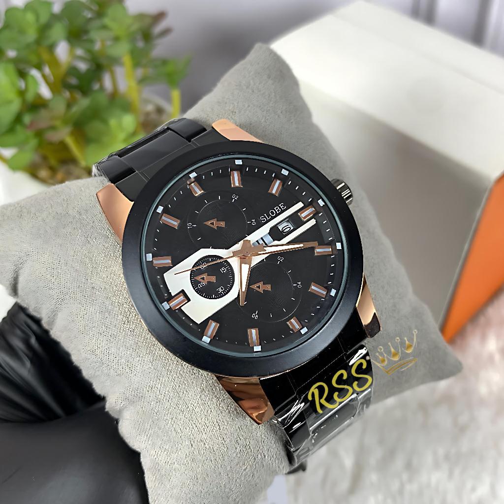 SLOBE RSS021 Jam tangan PRIA original waterresistant tanggal aktif - SLOBE WATCH