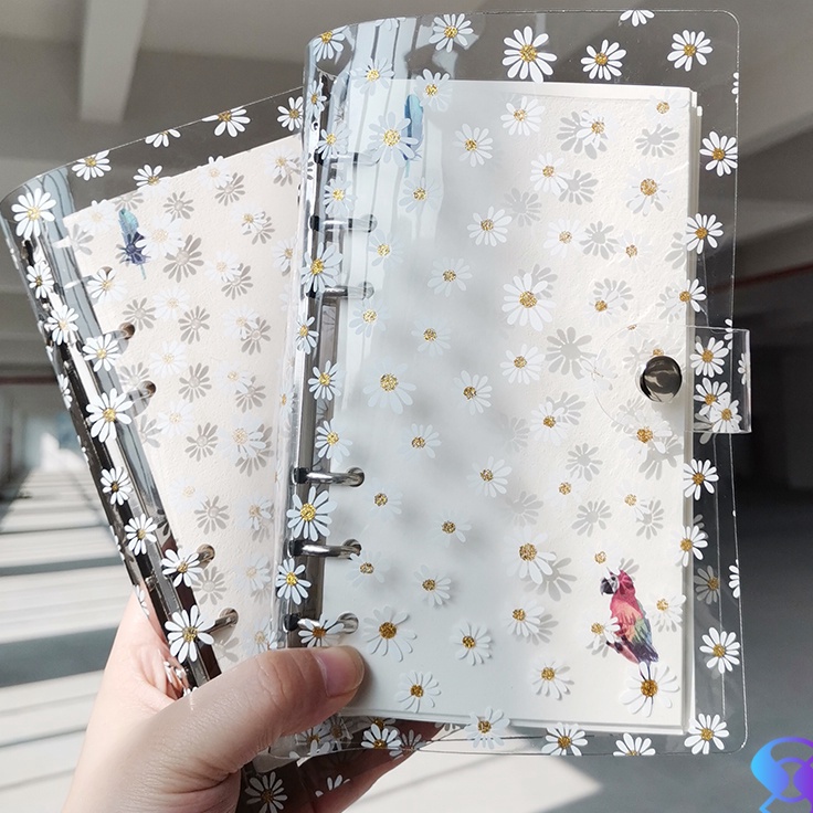 

Murah Populer A6 A7 Clear Soft PVC flower Notebook Binder Cover Planner 6Ring LooseLeaf FolderSuning Mall