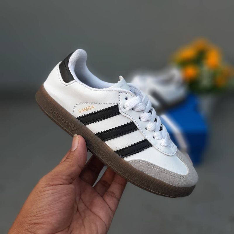 Sepatu Anak Dewasa Adidas Samba White Black Sepatu Sneakers Anak Dewasa