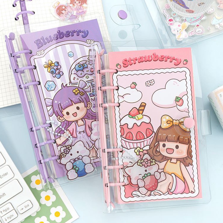 

Baru Sampai Buku Binder A6 Aqiao Snackshop Diary Book Journaling 6 Ring Gantungan Acrylic