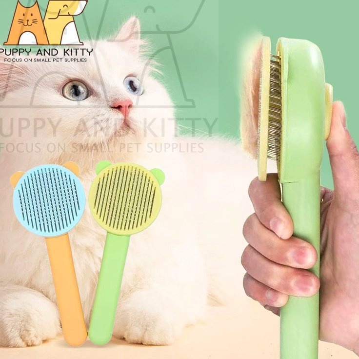 PROMO SALE Sisir Tombol Kucing Sisir Bulu Kucing Otomatis Sisir Kucing Bulu Rontok Sisir Grooming To