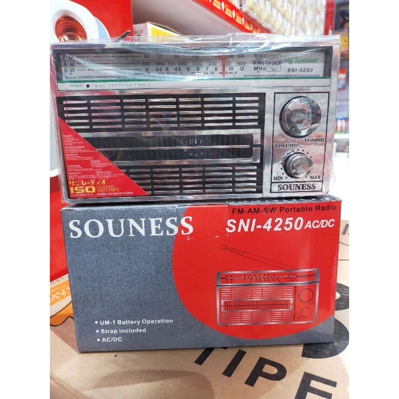 RADIO PORTABLE SOUNESS 4250 AM/FM RADIO MODEL KLASIK RADIO PORTABLE