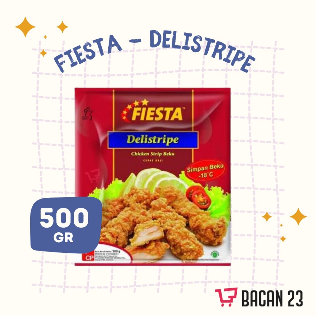 

Fiesta Delistripe Chicken Strip Beku (500 Gr) Frozen Food Bacan23 Bacan 23