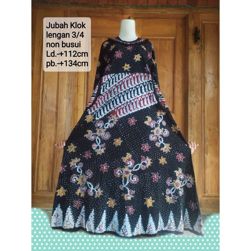 jubah klok dan canda batik tulis Tuban