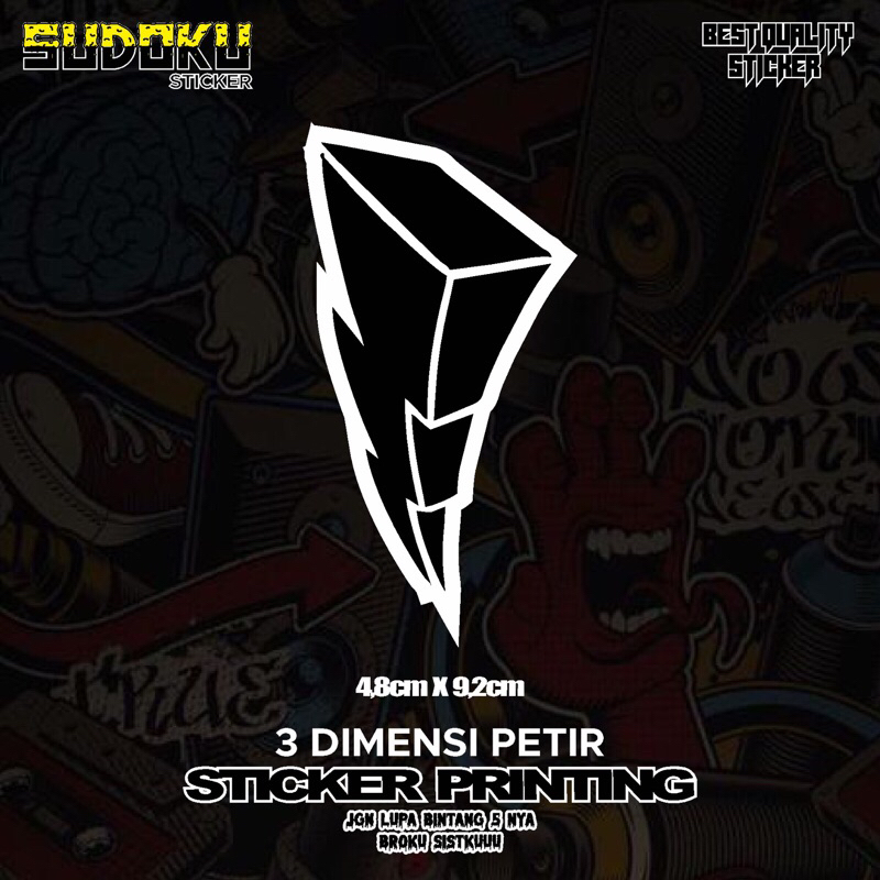 

STICKER STIKER PRINTING PETIR 3 DIMENSI VIRAL
