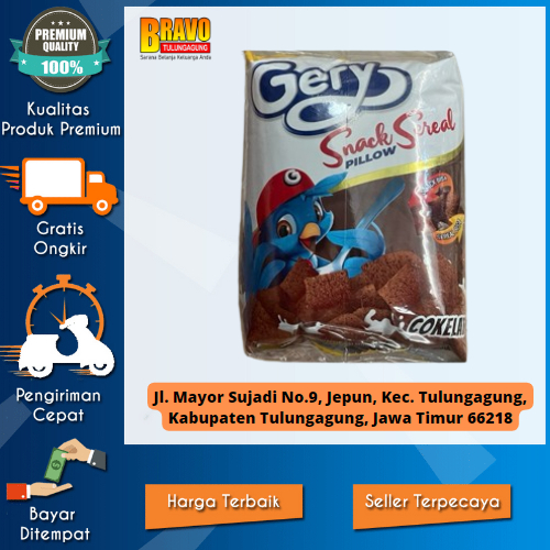 

Bravo Supermarket Tulungagung - GERY SEREAL PILLOW RASA COKELAT 30Gr
