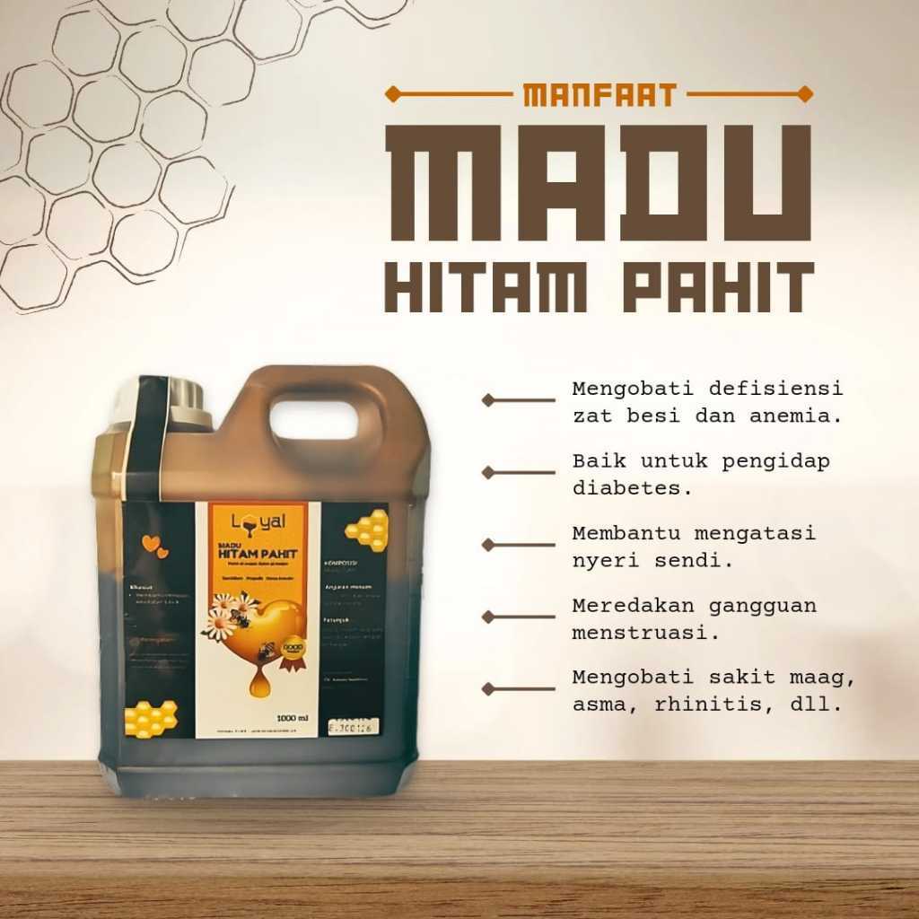 

Madu Hitam Pahit Loyal 1kg Original Asli