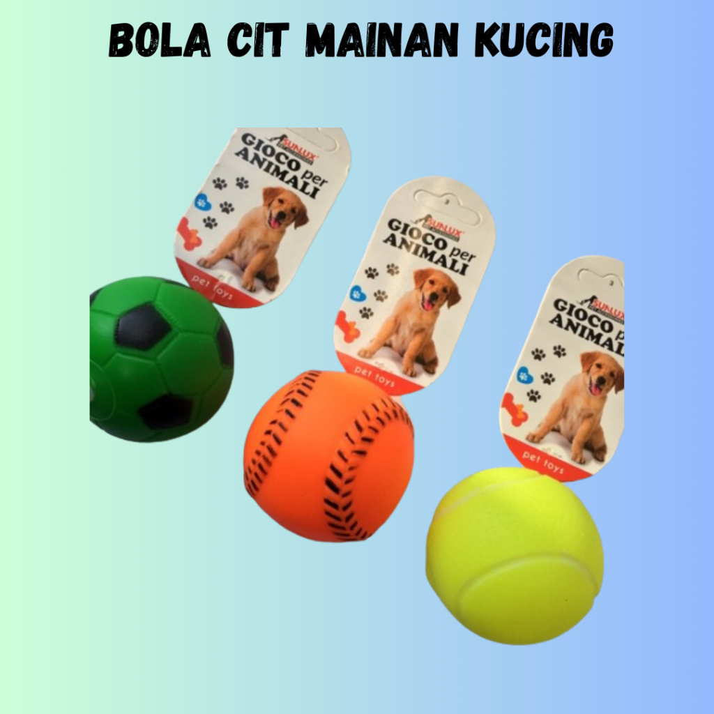 Mainan Kucing Bola Bunyi Cit Cit Cit Karet