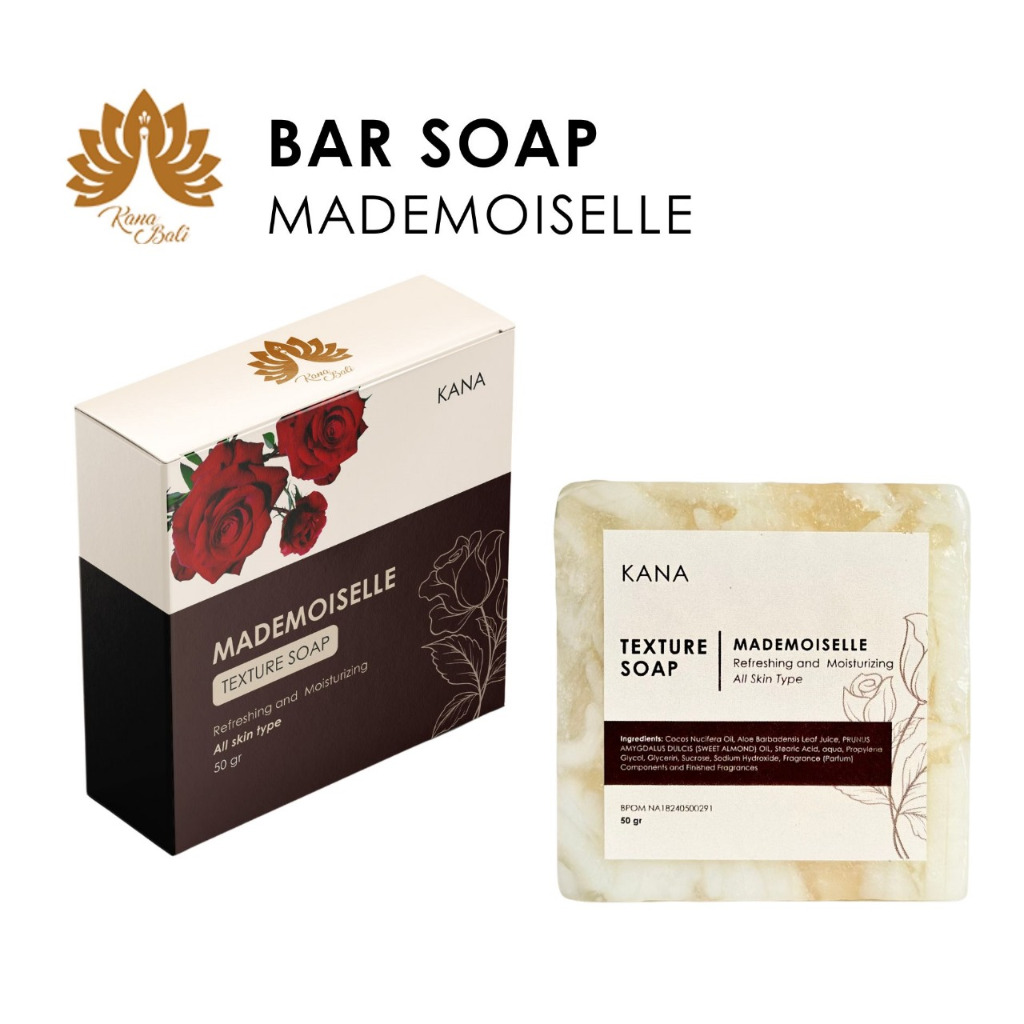 Kana Bali Bar Soap Mademoiselle - Natural Texture Soap