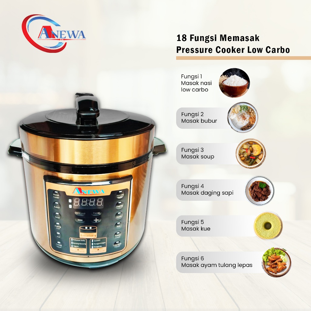 Pressure cooker anewa presto low carbo