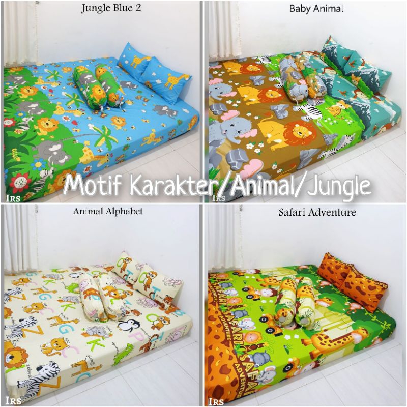 SPREI HOMEMADE MOTIF ANIMAL/JUNGLE/KARAKTER ANAK/HEWAN/SAFARI/ZOO