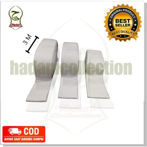 sorban imamah polos putih 3 meter / sorban imamah polos putih 3 meter / sorban rida polos putih