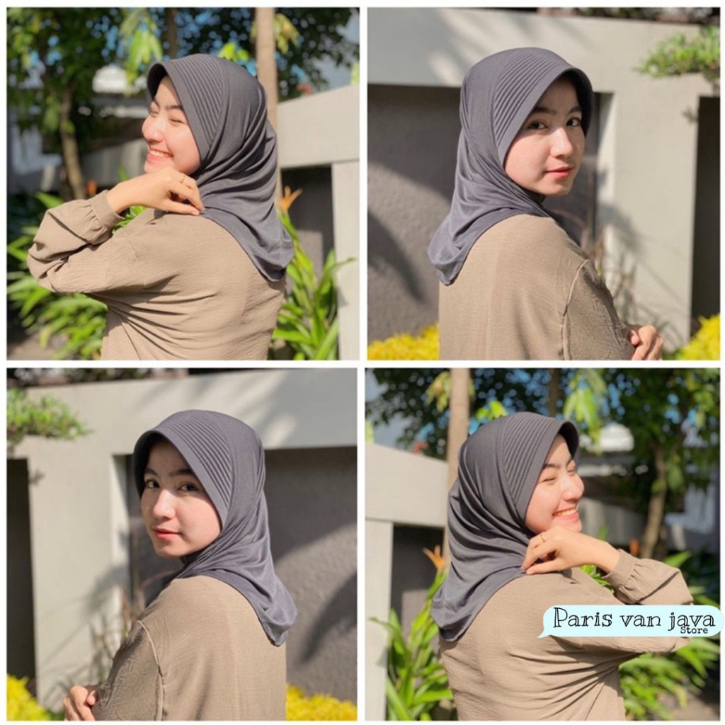 Bergo Sport Pet Tebal dan Besar Ukuran S | Jilbab Instan Jersey Premium | Kerudung Sport Pet Tebal S