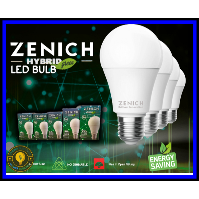 Zenich Hybrid Lampu Led 5w 7w 9w 12w 15w 18w Watt Bulp Hemat Energi Cahaya Putih