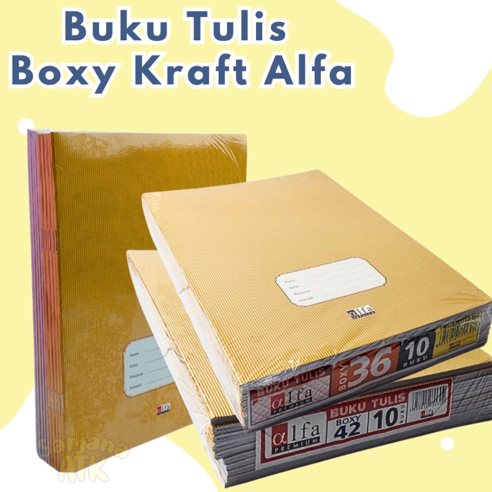 

KODE S1P9 1pcs Buku Tulis Boxy Buku Tulis Kraft Alfa Boxy