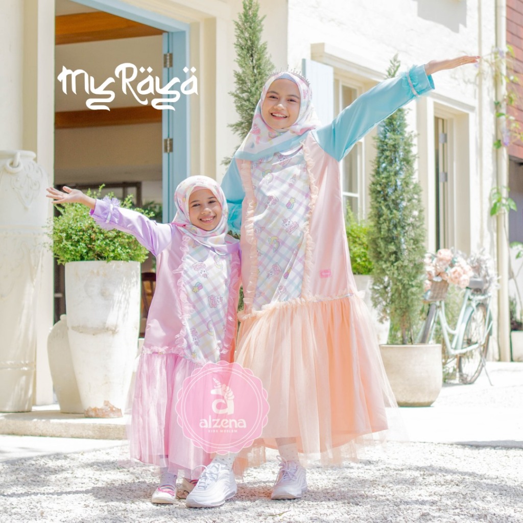 Alzena Kids Moslem - Gamis Anak Perempuan Terbaru Umur 9 sampai 15 Tahun Baju Muslim Dress Regina