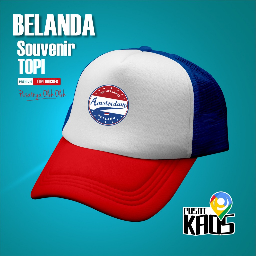 Topi Tucker, Topi Jaring oleh oleh Belanda, Asterdam, Netherlands Kualitas premium bayak pilhan gamb