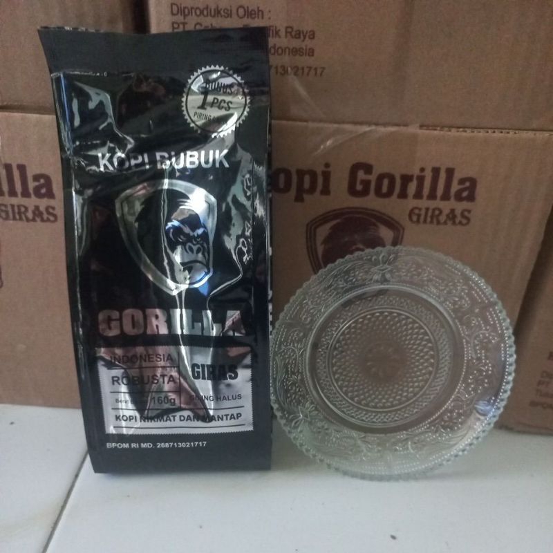 

kopi bubuk gorilla 160gr free lepek cantik