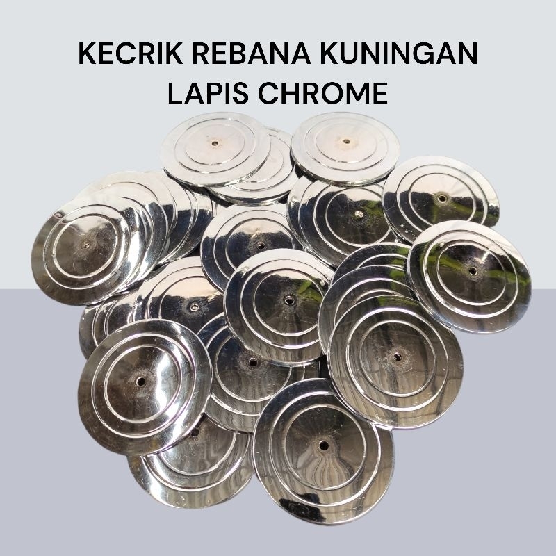 Kecrik Kencer Rebana Hadroh Hadrah Kuningan Lapis Chrome